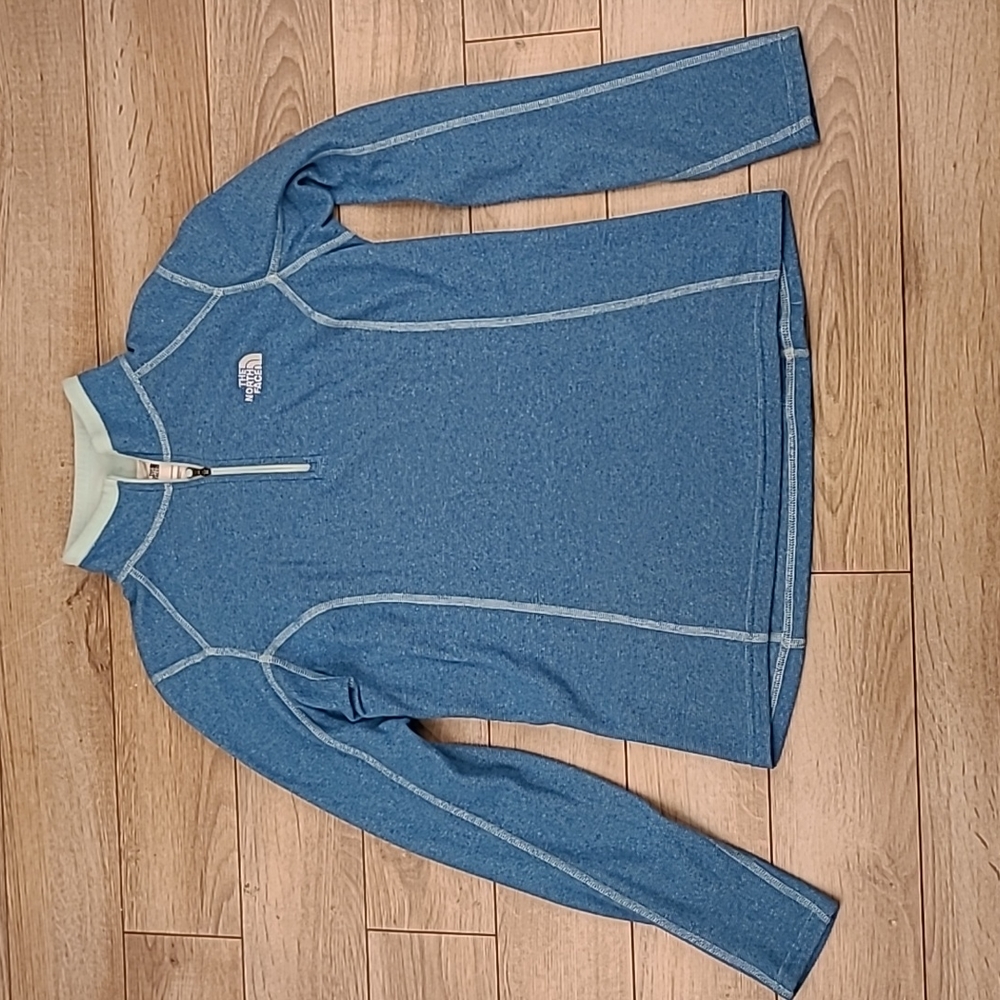 THE NORTH FACE Light Blue Fleece Womens Size Small Pullover Zip Sweater Jacket